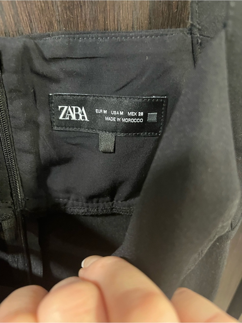 Zara Black Mini Dress with Front Cutout - Picture 5 of 5